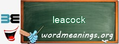 WordMeaning blackboard for leacock